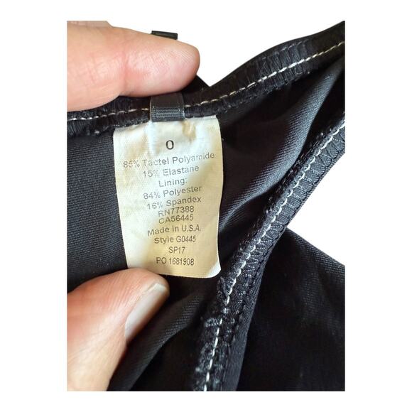 J.Crew Vintage Swimsuit One Piece Retro Black Bathing Suit Tie Straps Size 0 - Picture 6 of 6